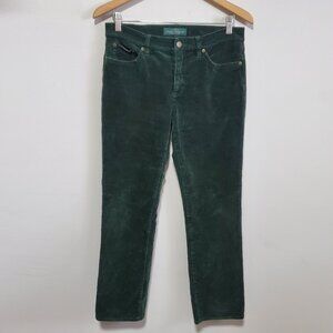 LAUREN RALPH LAUREN Vintage Classic Straight Corduroy Pants 29" Y2K Green Size 6